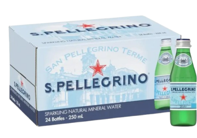 San Pellegrino Sparkling Natural Mineral Water Glass - 500ml (Pack Of 24)